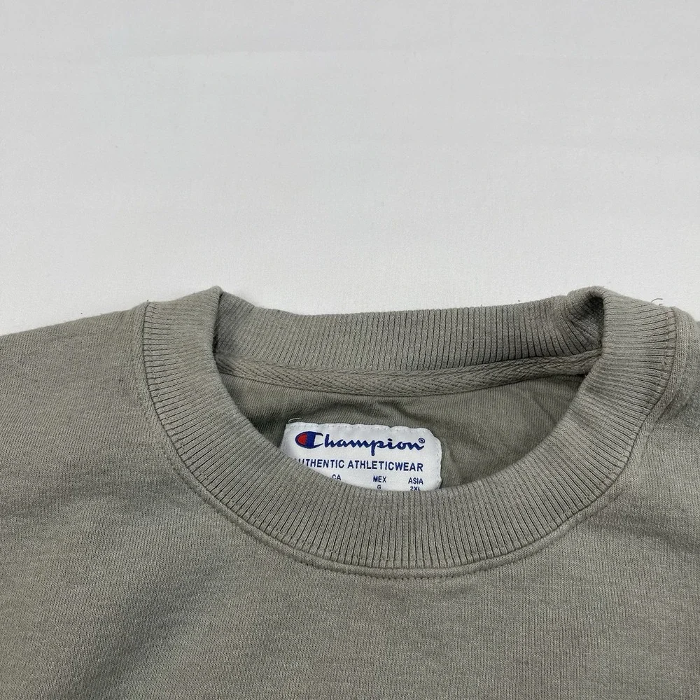 Champion Sweatshirt Dip Dye Men's Large Fleece Crew Neck Long Sleeve Pullover - Picture 10 of 14